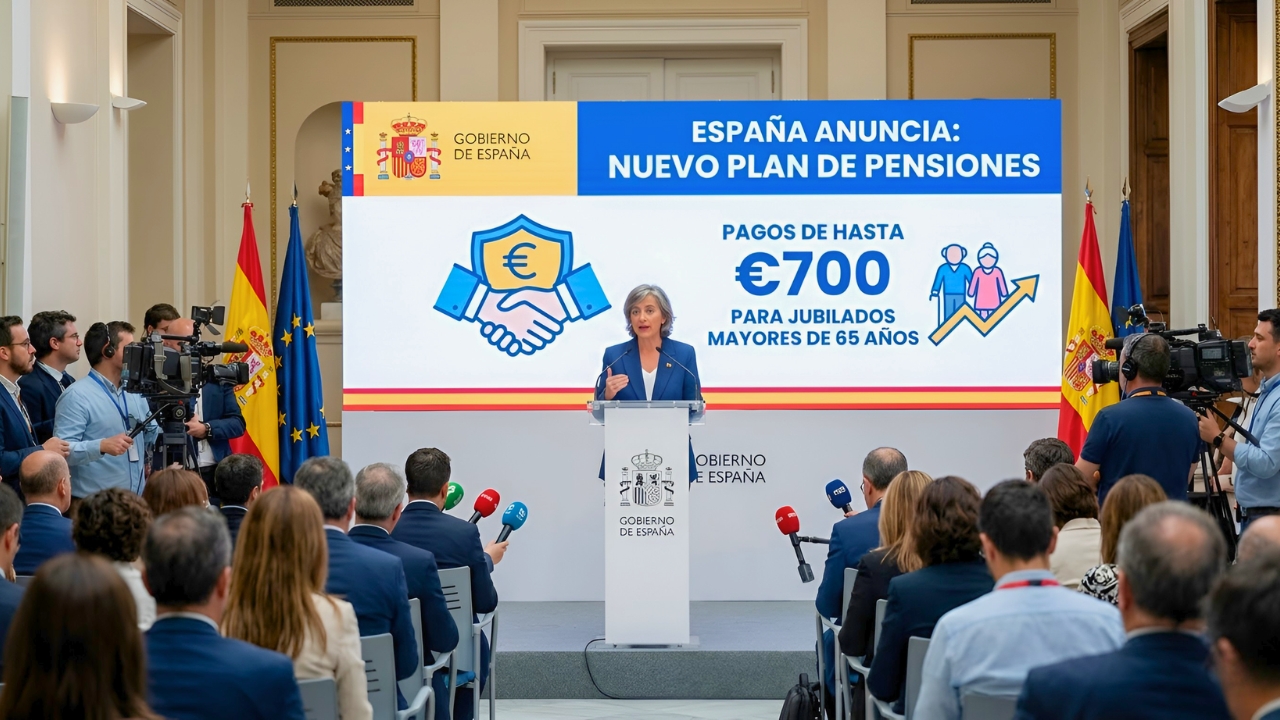 España anuncia nuevo plan de pensiones: Pagos de hasta €700 para jubilados mayores de 65