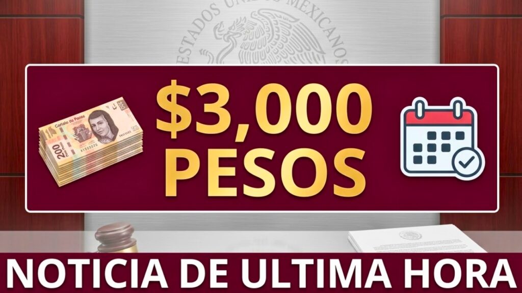 Apoyo estatal en México: $3,000 extra para pensionados, fechas y requisitos