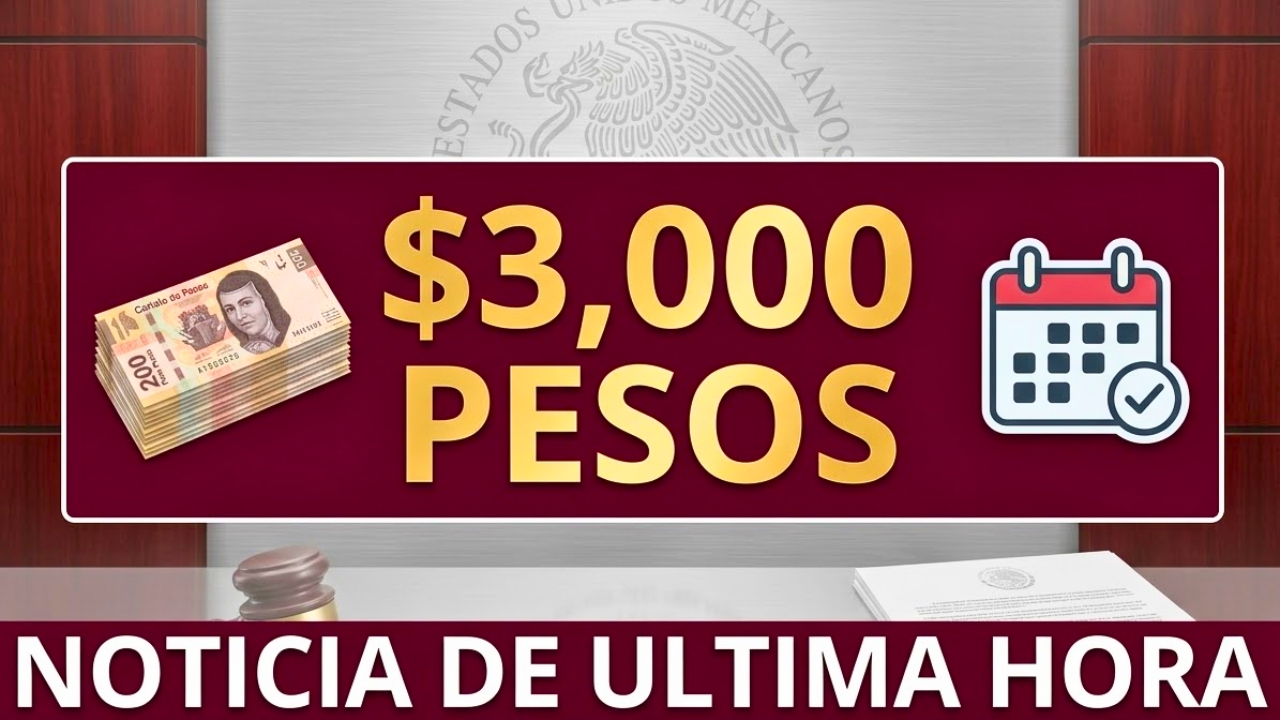 Apoyo estatal en México: $3,000 extra para pensionados, fechas y requisitos