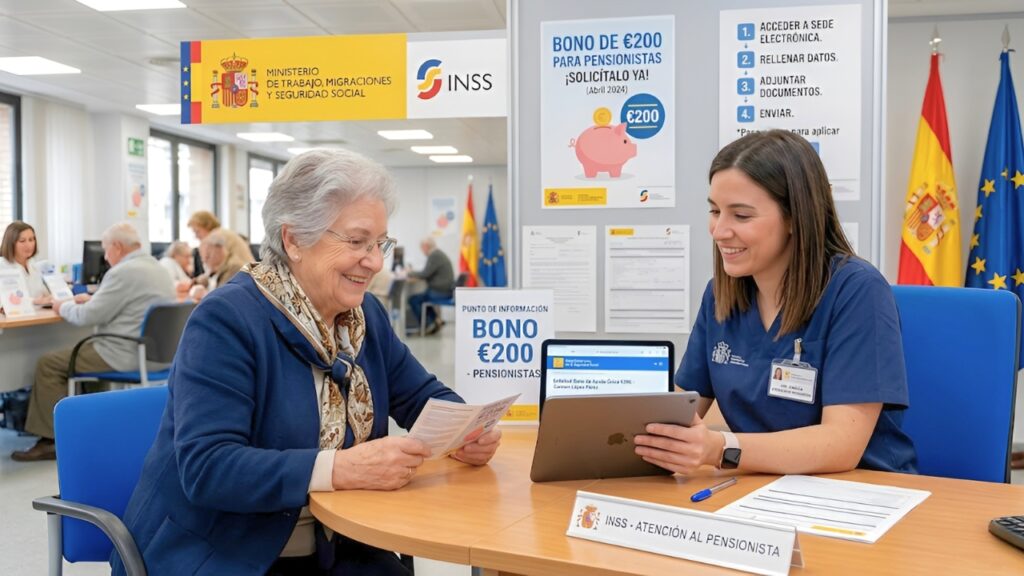 Pensionados en España recibirán bono de €200 en abril: Paso a paso para aplicar