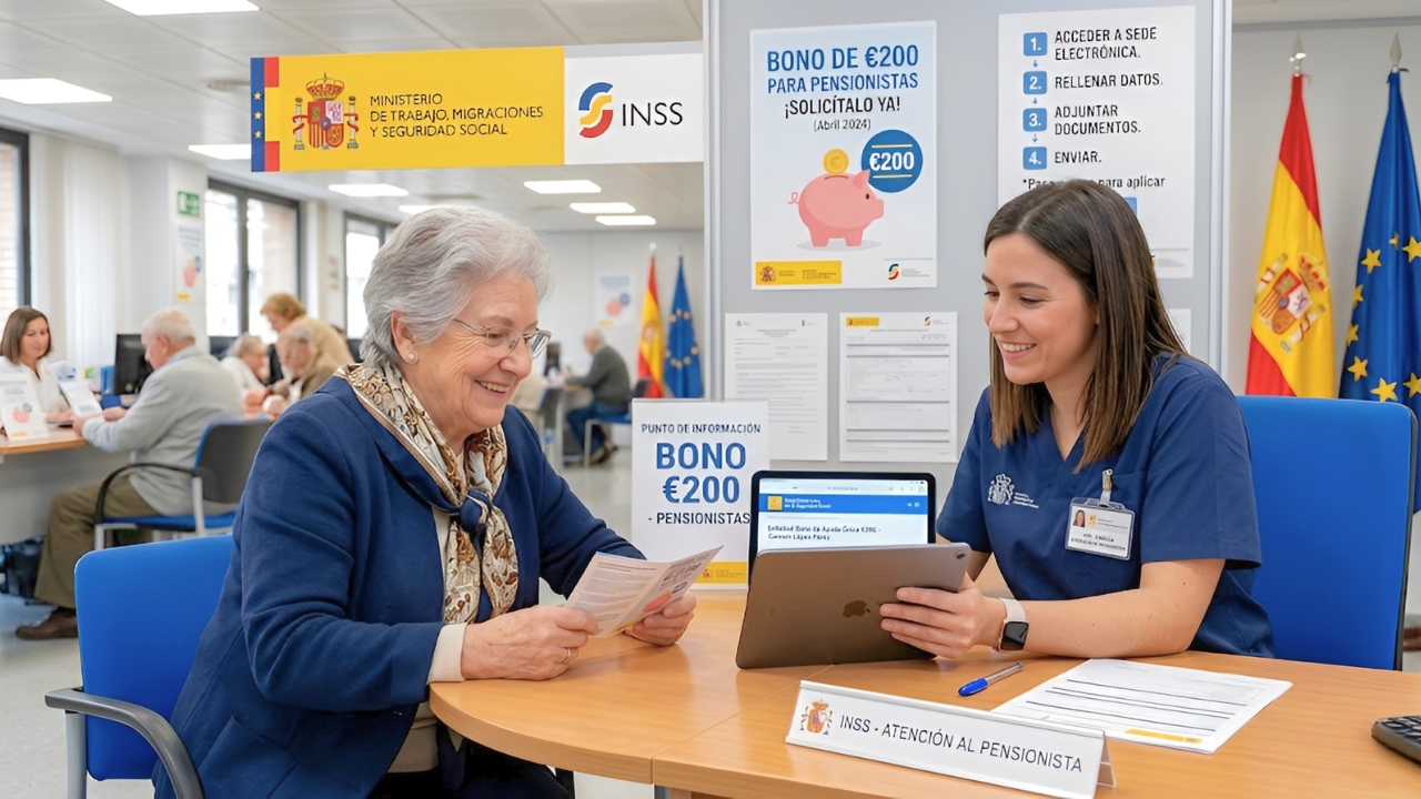 Pensionados en España recibirán bono de €200 en abril: Paso a paso para aplicar