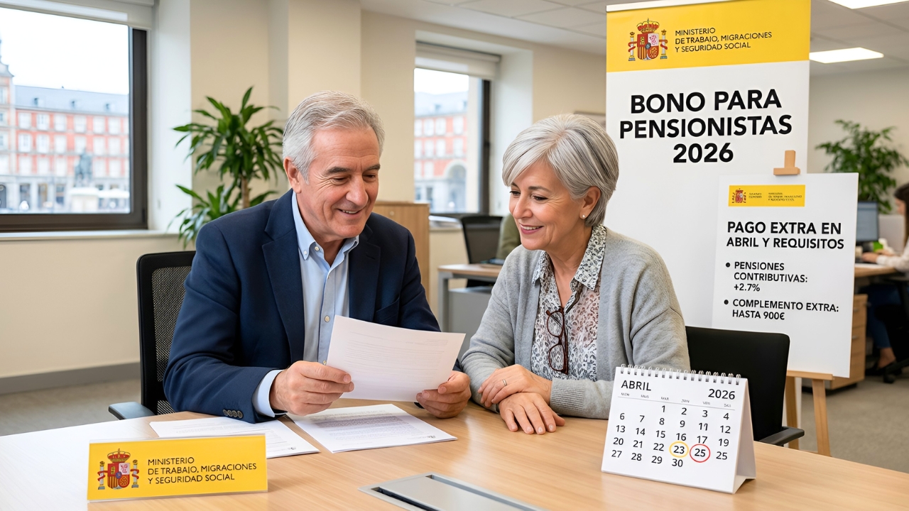 España anuncia bono para pensionistas 2026: pago extra en abril y requisitos para solicitarlo