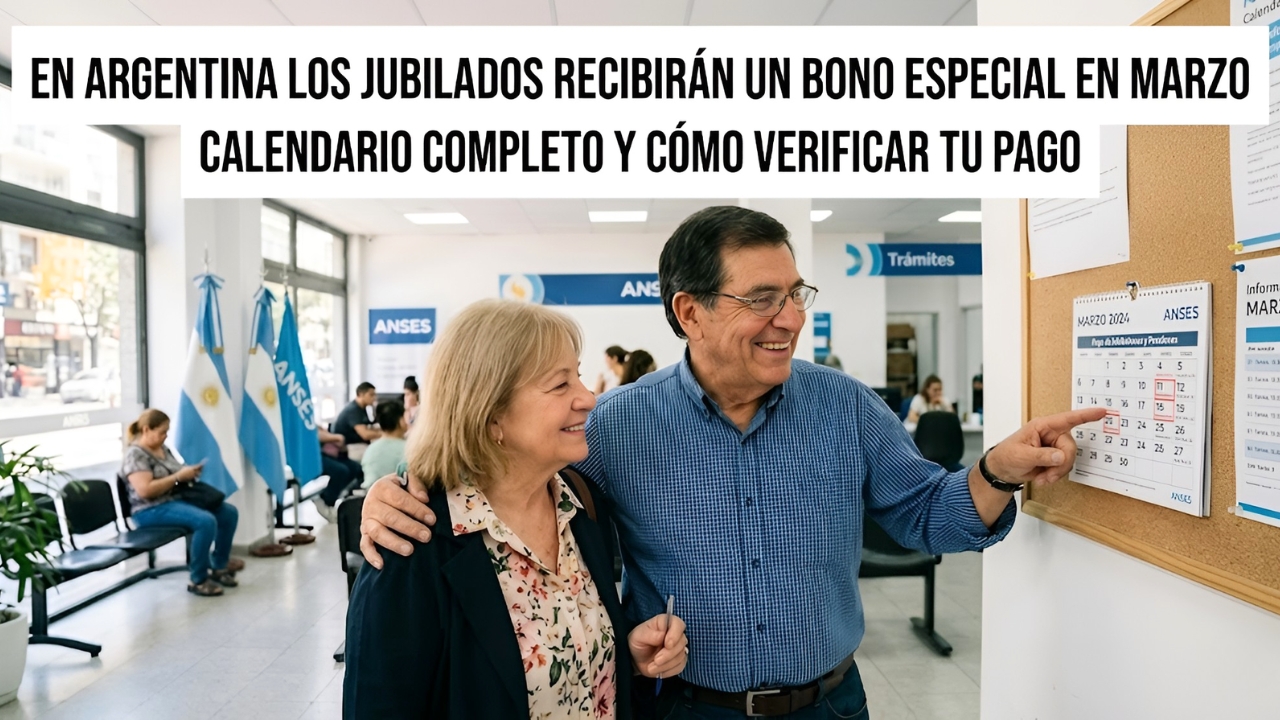 Argentina pagará bono especial para jubilados en marzo – Calendario completo y cómo verificar tu pago