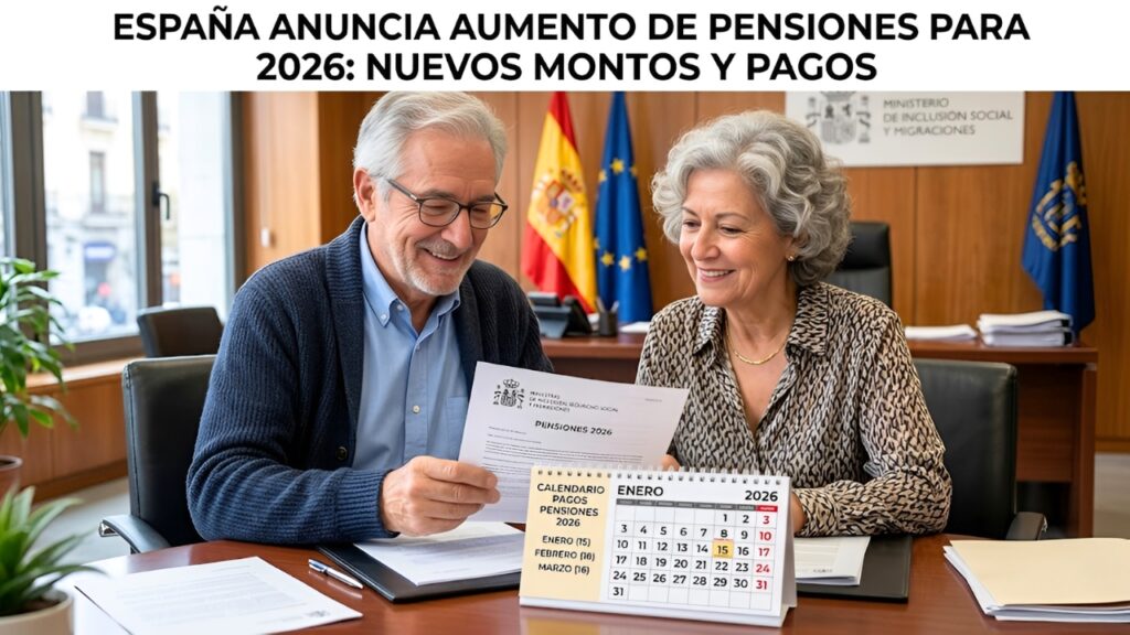 España anuncia aumento de pensiones para 2026 – Nuevos montos y calendario de pagos para jubilados