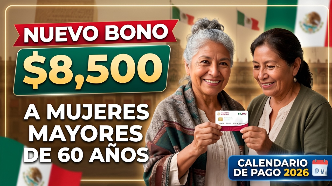 México Entrega Nuevo Bono de $8,500 a Mujeres Mayores de 60 Años: Calendario de Pago 2026